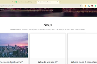 create limousine website limousine booking website chauffeur website car rental