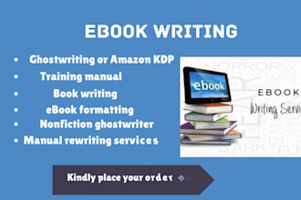 write edit and rebrand book ebooks and training manuals for KDP ghostwriting