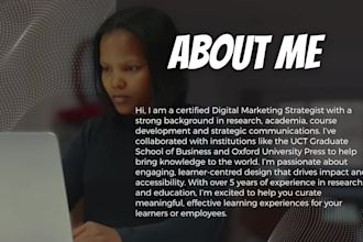design curriculum content tailored to learners or employees