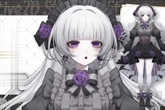 draw live 2d vtuber model, live 2d rigging, live 2d, vtuber commission