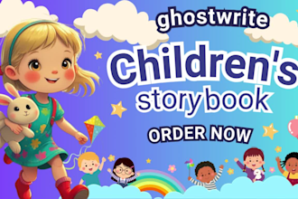 be your children story book writer children book ghost writer kids book writing