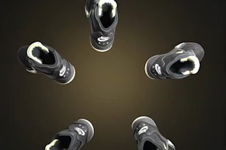 do 3d shoe animation, 3d product animation