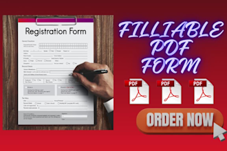 create registration forms,proposal,feedback surveys,filliable pdf form,planner