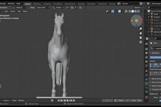 model creative 3d character in blender
