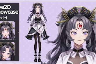 design and rig live 2d vtuber model 2dvtuber model vtuber commission 2d anime