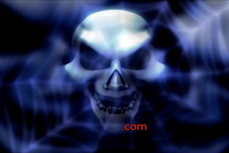 make scary skull say your site name
