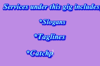 do business name research, product name, slogans or tagline