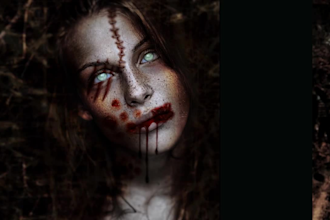 halloween style zombie, vampire, demon your photo