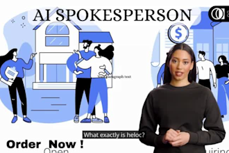 create a video presentation with a realistic ai spokesperson avatar in full HD