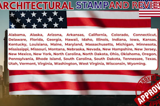 review stamp as licensed civil and structural engineer in florida and arizona