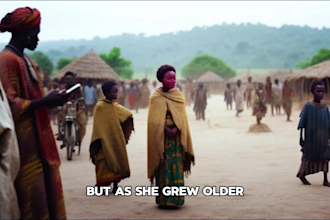 make african queen stories videos using ai images