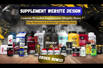build nutraceutical website, health supplement store, sarms, nootropic store