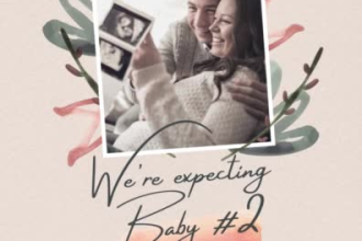 customised digital pregnancy announcement for social media