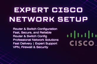 expert network and protocol configuration cisco router, switch setup