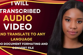 do spanish, german, french, english video transcription, translate and subtitle