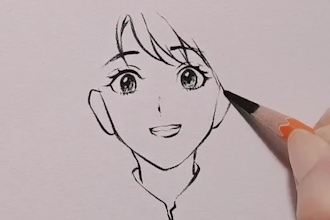 hand draw a rough pencil or anime sketch