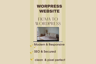 convert figma design into pixel perfect wordpress website