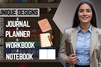 design a unique mental health journal prayer, travel, kdp journal, digital print