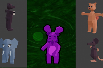 make 3d low poly models and animations