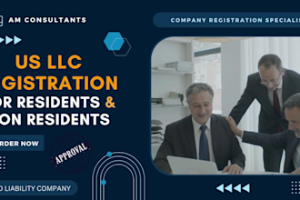 do US llc registration, ein number, boi report and renew llc