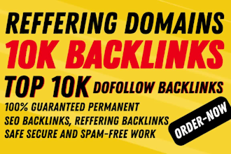 build high referring unique domain backlinks for high ranking SEO