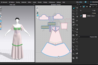 make 3d fashion illustrations and collection urgently in clo