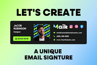 convert design to HTML clickable email signature