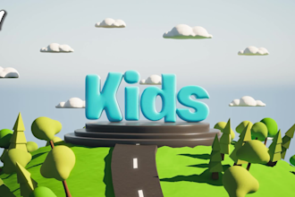 create 2 playful logo reveal videos for kids shows