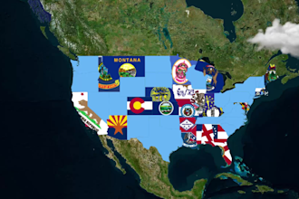 animate viral map videos with motion graphics and 3d objects