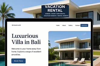 design vacation rental website, airbnb, lodgify, short term rental booking site