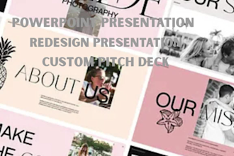 design or redesign powerpoint presentation and pitch deck investor pitch deck