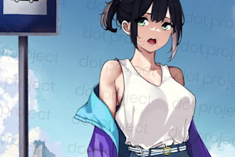 draw digital illustration fanart, anime or oc