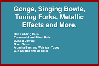 record percussion gongs singing bowls bells chimes cymbals