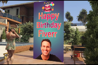 make happy birthday wishes with this clip