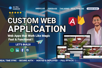 develop a responsive full stack web app using angular and firebase