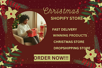 design christmas shopify store in 24hrs christmas website dropshipping store