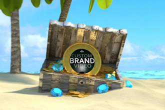 brand this treasure island beach intro video with your logo image