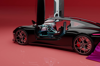 do 3d car modeling rendering and animation