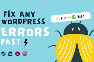 fix wordpress errors, bugs, and issues within 24 hours