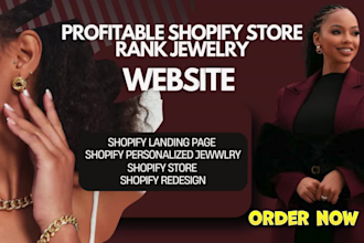 build profitable shopify store rank jewelry store landing page redesign shopify