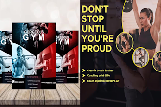 design fitness gym workout and sports flyers or posters
