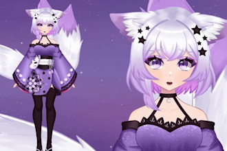 draw and rig 2d vtuber model 2d vtuber rigging live2d model streaming avatar