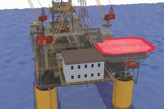 do 3d industrial process video 3d oil and gas drilling facility animation plant