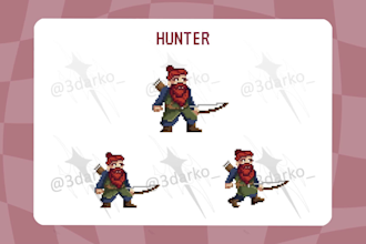 create pixel art characters and animations for your projects
