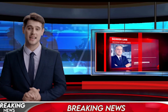 create a breaking news video with ai spokesperson