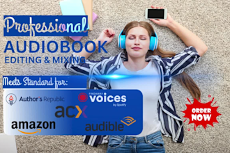 mix edit master fix audiobook to meet acx audible standard