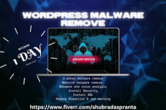 provide wordpress malware removal, clean malware and virus for hacked website