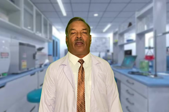 be green screen medical spokesperson in lab coat