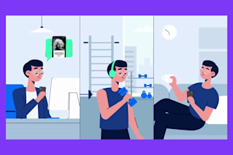 make 2d animated explainer video, marketing, product explainer video, saas