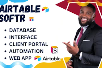design softr client portal website airtable database zapier automation integrate